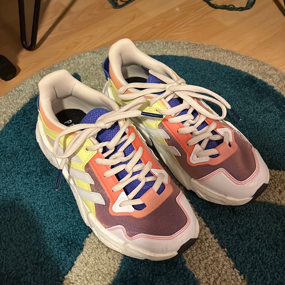 Adidas x Karlie Kloss multi color sneakers.